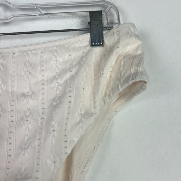 NWT Andie Swim The 90s High Waisted Bottom Coco Cream Eyelet Size XL NEW - Picture 4 of 13